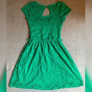 GREEN LACE DRESS